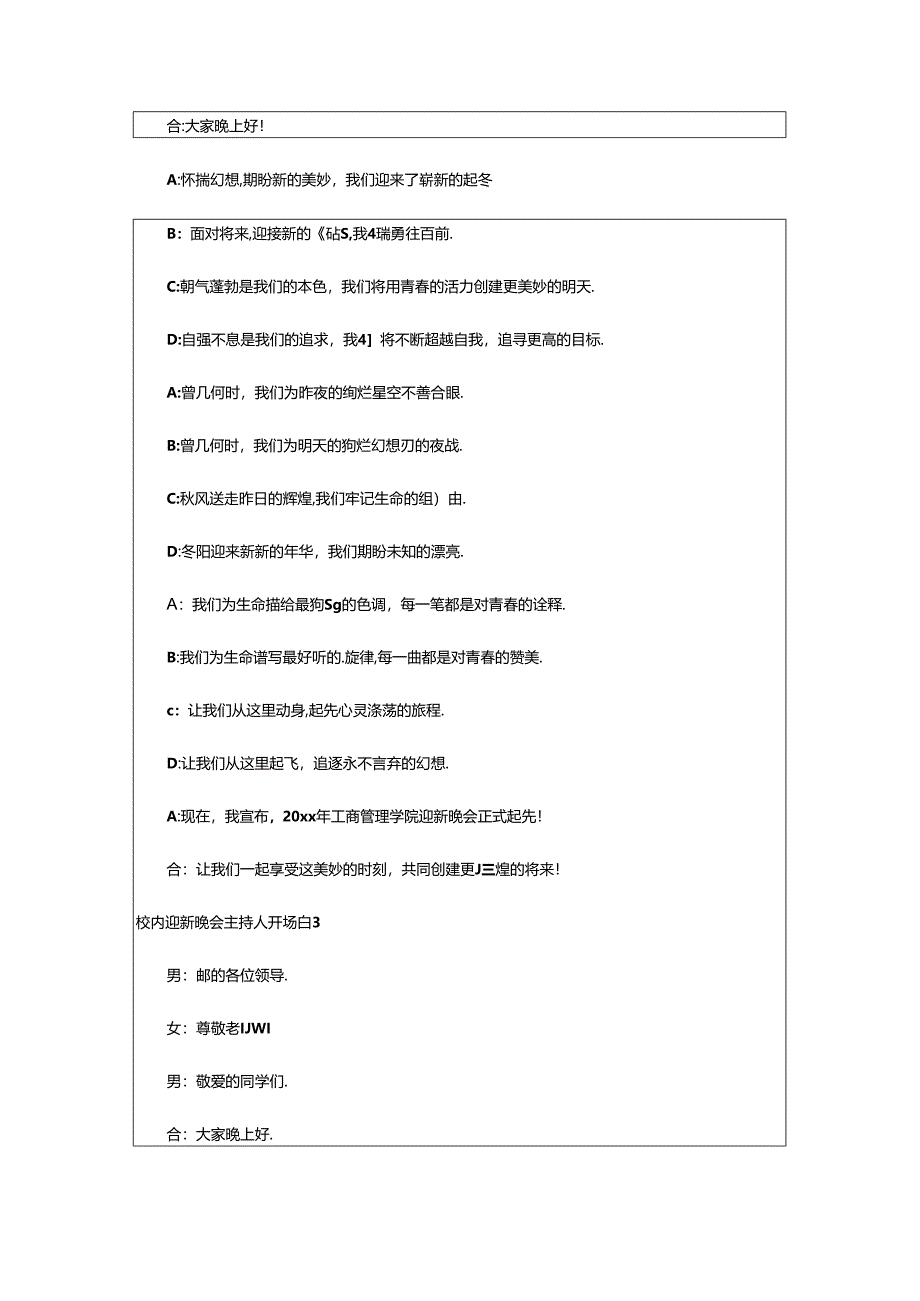 2024年校园迎新晚会主持人开场白[经典15篇].docx_第2页