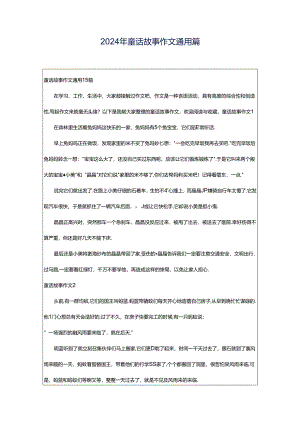 2024年童话故事作文通用篇.docx