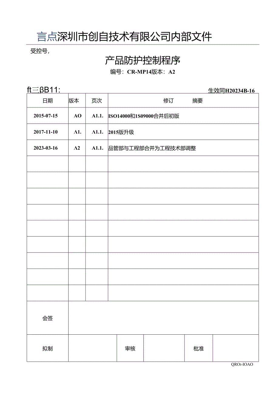 CR-MP14 产品防护控制程序 A.2.docx_第1页