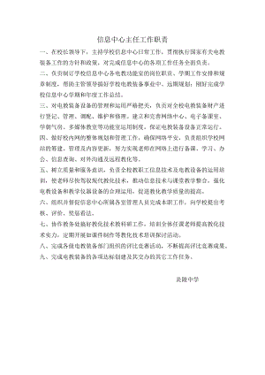 信息中心主任工作职责.docx