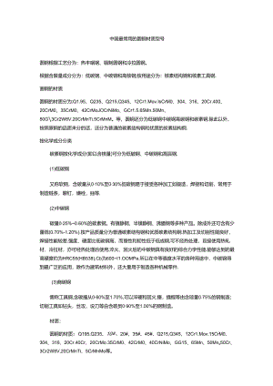 中国最常用的圆钢材质型号.docx