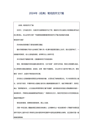 2024年（经典）菊花的作文7篇.docx