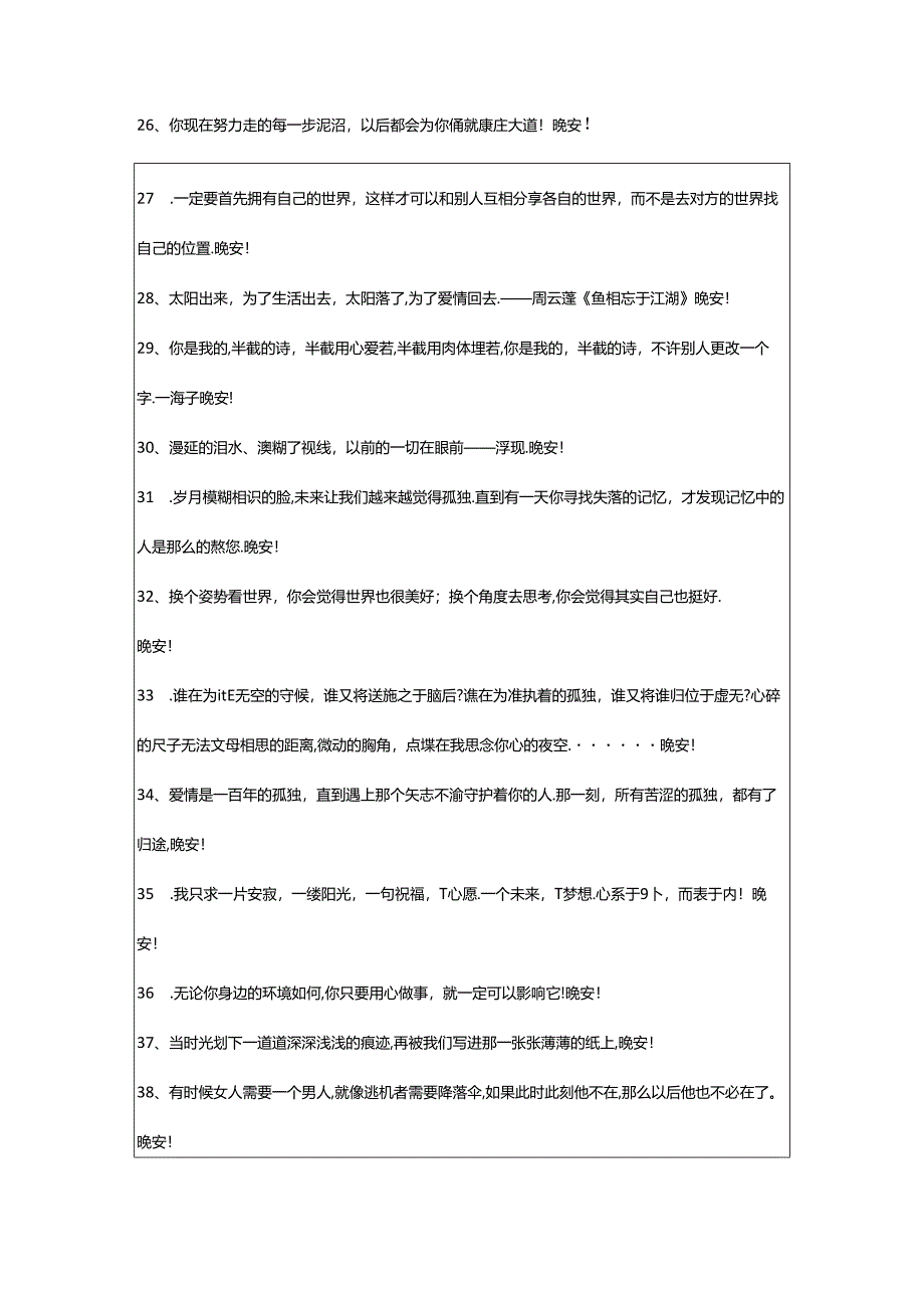 2024年年简单的青春励志晚安语录朋友圈汇编69句.docx_第3页