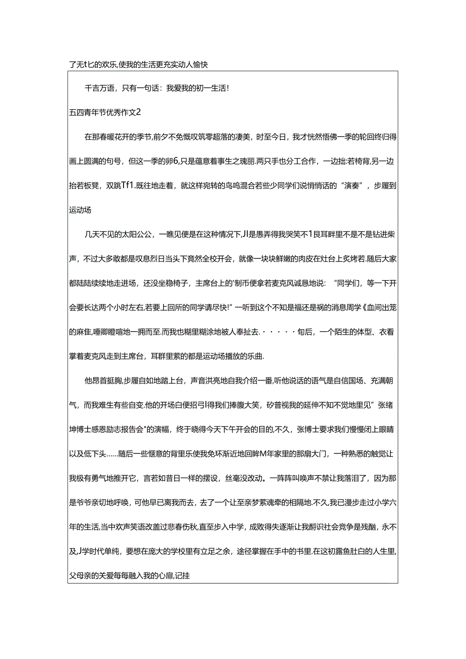 2024年五四青年节优秀作文(5篇).docx_第2页