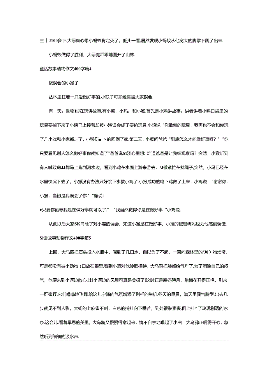 2024年童话故事动物作文400字集锦8篇.docx_第3页