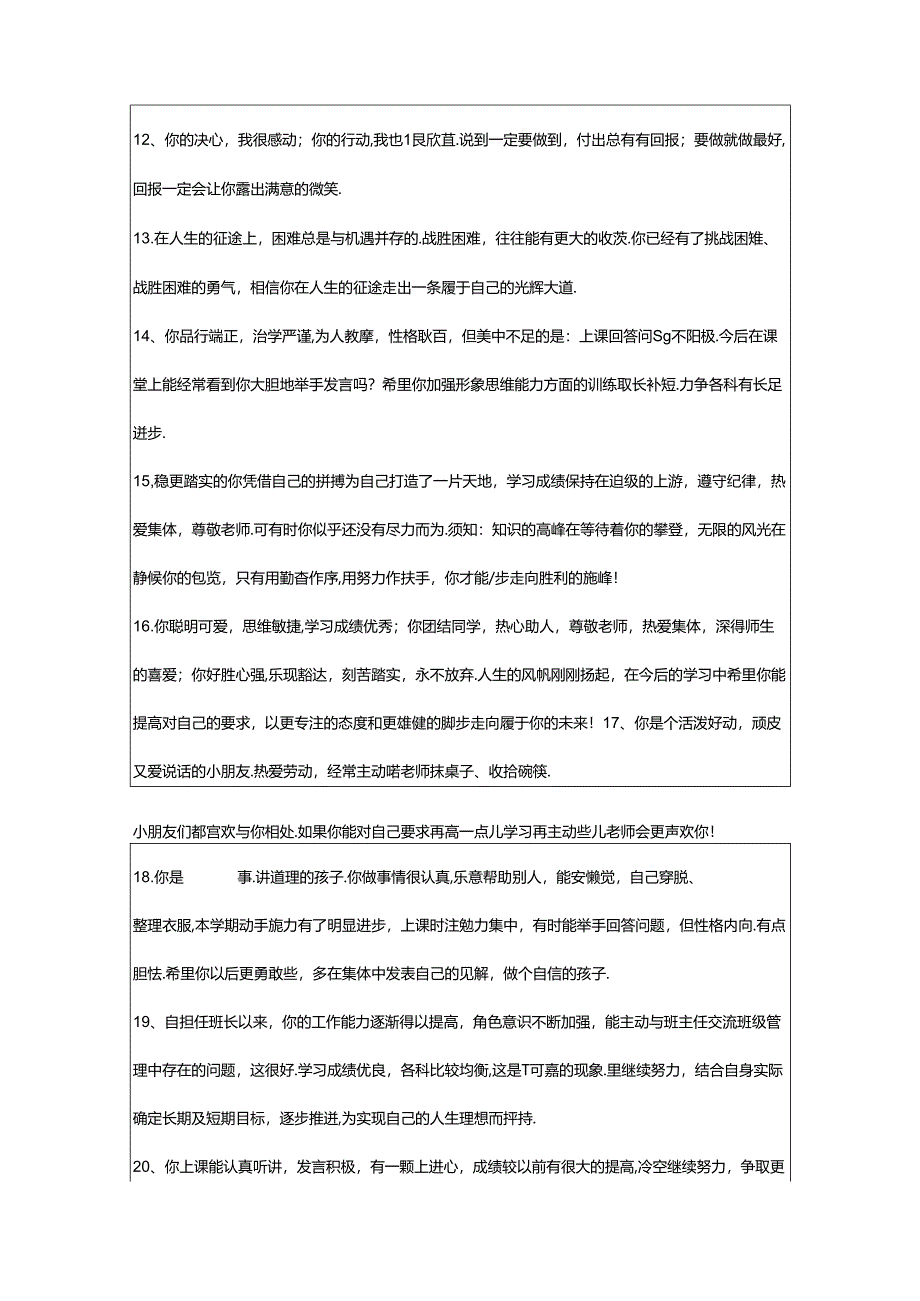 2024年年班主任评语锦集86条.docx_第3页