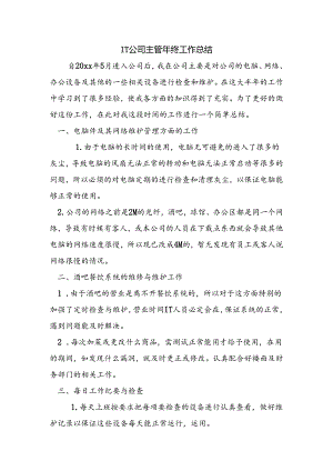 IT类公司主管年终总结.docx