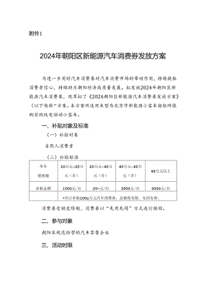 2024年朝阳区新能源汽车消费券发放方案.docx