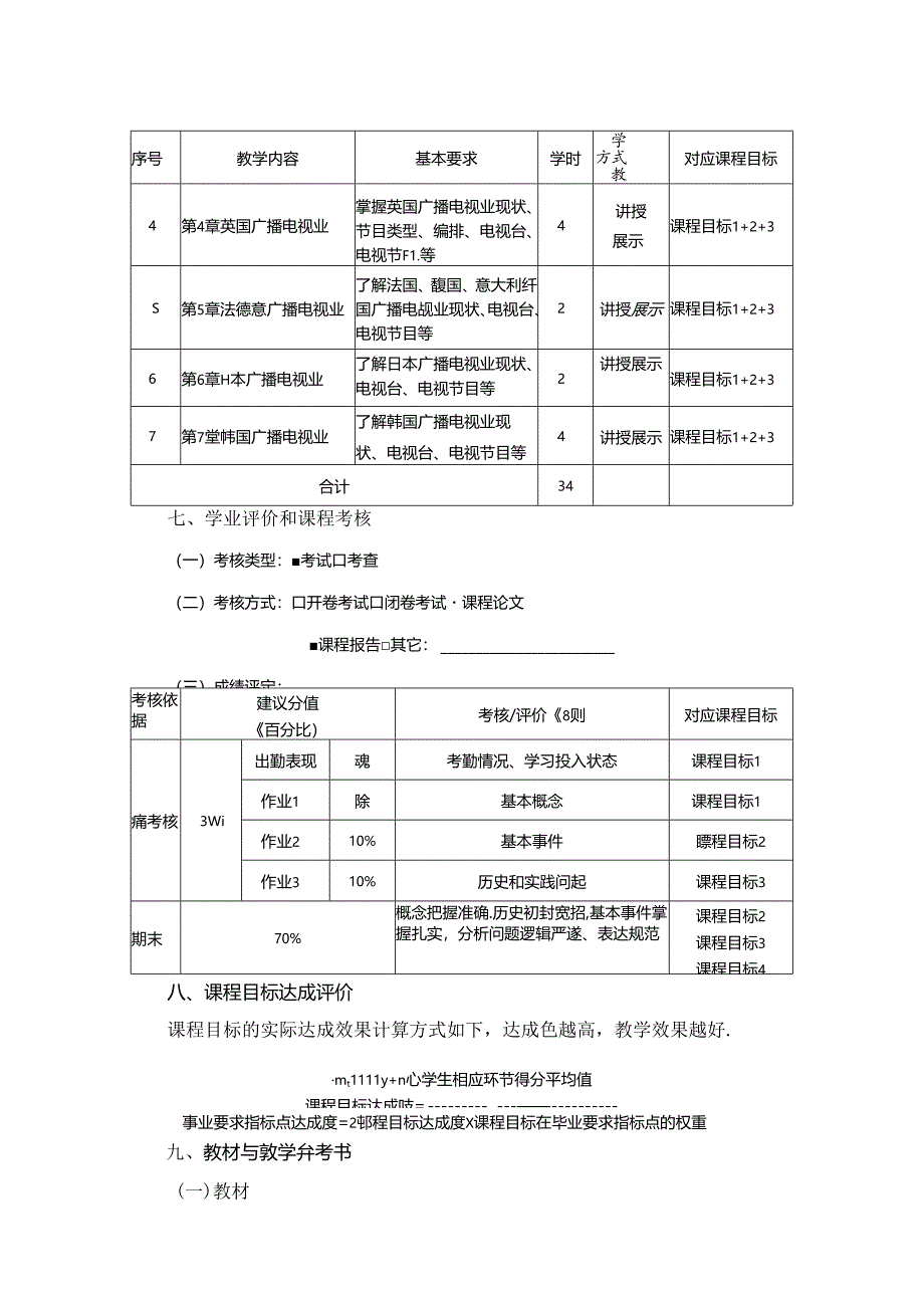 0223S06020-外国广播电视史-2023版人才培养方案课程教学大纲.docx_第3页