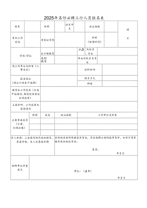 2025年公开招聘工作人员报名表.docx