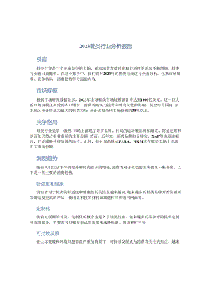 2023鞋类行业分析报告.docx