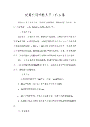 优秀公司销售人员工作计划.docx