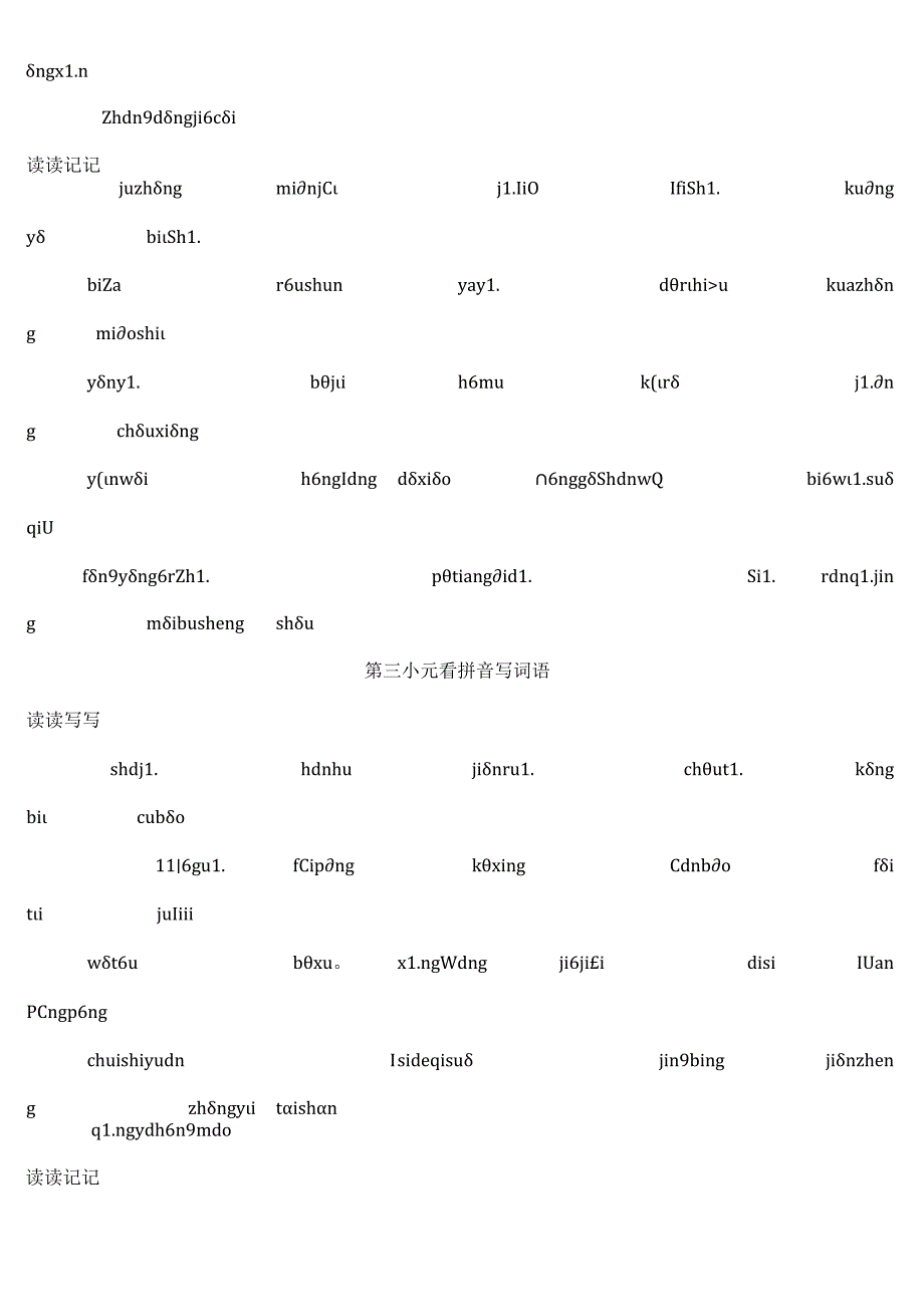 人教版小学六年级下册看拼音写词语(全).docx_第2页