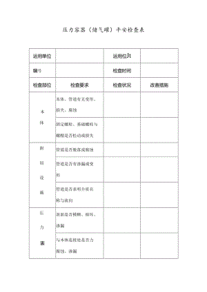 储气罐检查表.docx