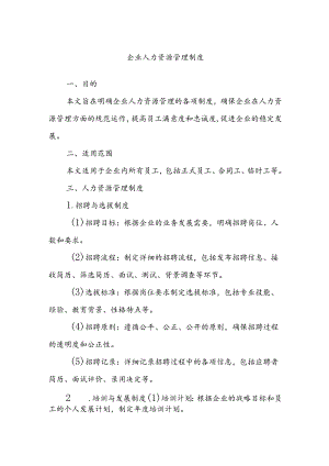 企业人力资源管理制度.docx