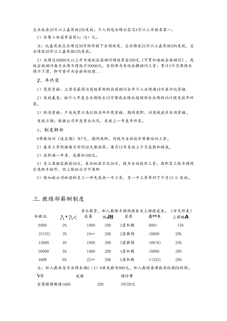 健身行业公司薪酬制度二(部门用).docx_第2页