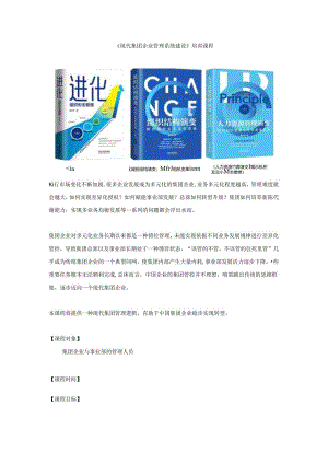 《现代集团企业管理系统建设》培训课程.docx