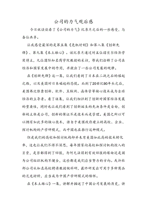 公司的力量观后感.docx