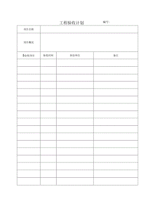 【项目管理】工程验收计划.docx