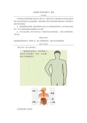 《食物在身体里的旅行》教案.docx