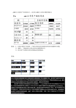 偿债能力分析练习题.docx