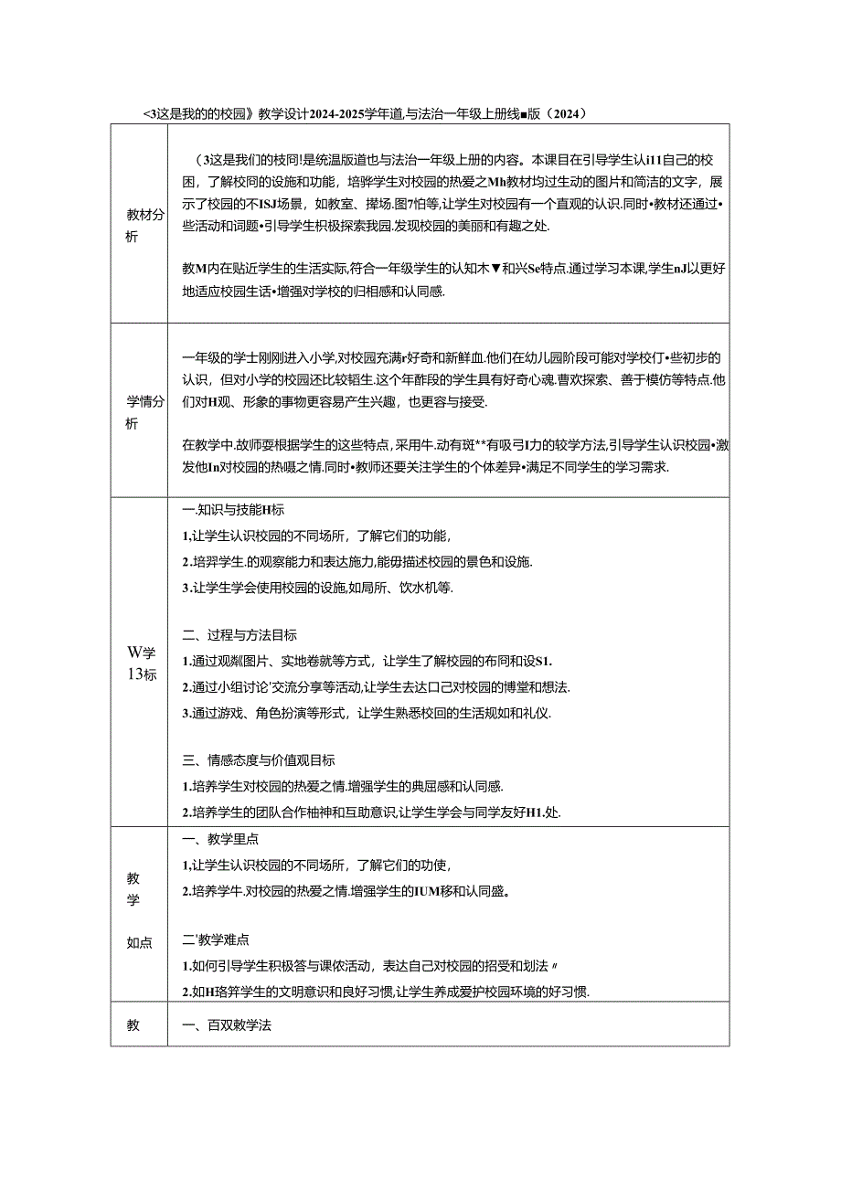 《3 这是我们的校园》教学设计2024-2025学年道德与法治一年级上册统编版（2024）.docx_第1页