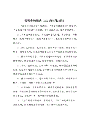 公文写作：天天金句精选（2024年8月23日）.docx