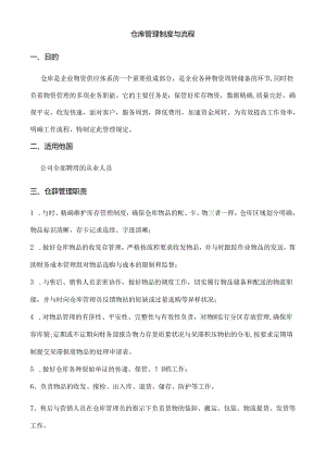 仓库管理制度及流程.docx
