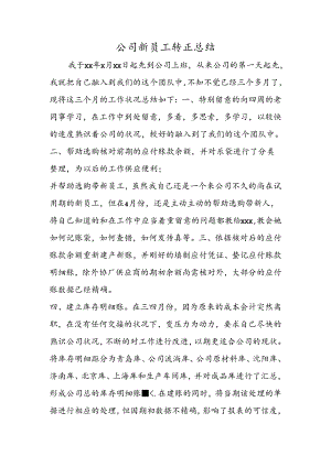 公司新员工转正总结.docx