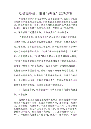 党员亮身份当先锋实施方案.docx