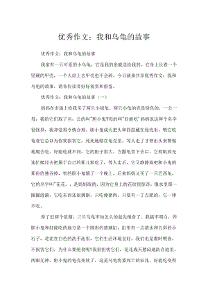 优秀作文：我和乌龟的故事.docx