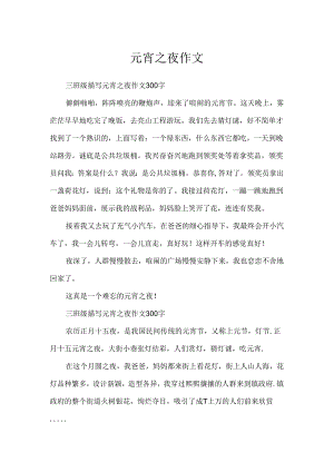 元宵之夜作文.docx