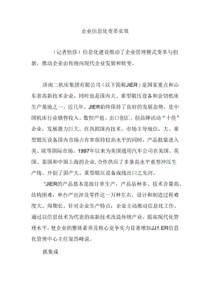 企业信息化变革实效.docx