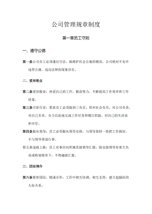 公司管理规章制度.docx