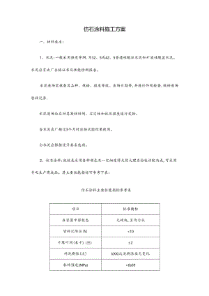 仿石涂料施工方案.docx