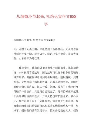 从细节开始,杜绝火灾作文600字.docx