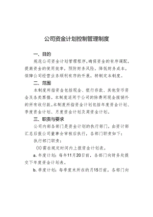公司资金计划控制管理制度.docx