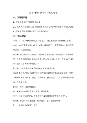 先兆子宫破裂的应急预案.docx