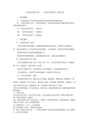 优秀团干部评选办法.docx