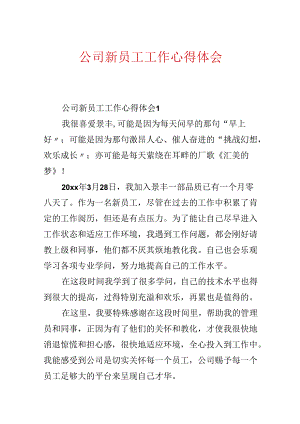 公司新员工工作心得体会.docx