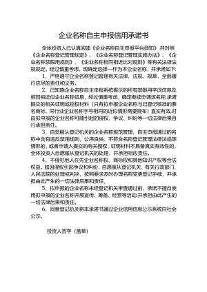 企业名称自主申报信用承诺书.docx