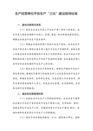 企业”三化“建设指导标准DOC.docx