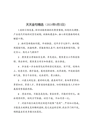 公文写作：天天金句精选（2024年8月5日）.docx