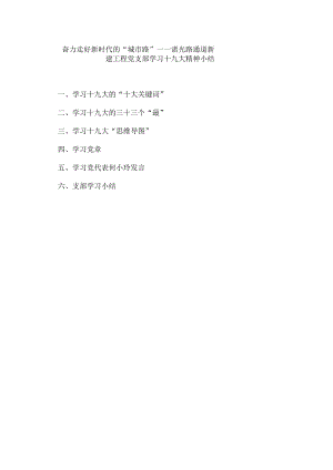 党支部学习材料(十九大).docx