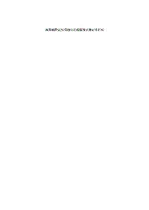 【《首发集团S分公司存在的问题及优化探析》4700字（论文）】.docx