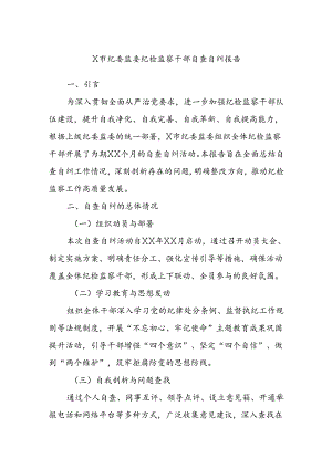 X市纪委监委纪检监察干部自查自纠报告.docx