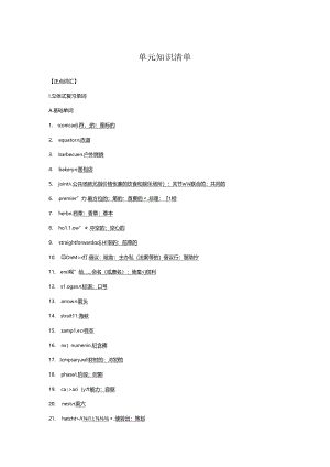 人教版（2019）选择性必修 第四册 Unit 2 Iconic Attractions 单元知识清单（素材）.docx