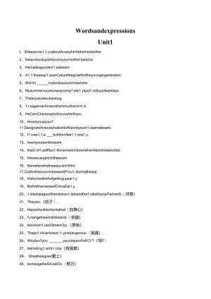 人教版必修一单词汇总练习.docx