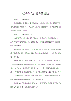 优秀作文：温暖的蜡烛.docx