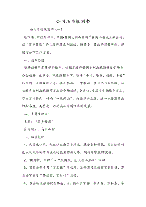公司活动策划书.docx